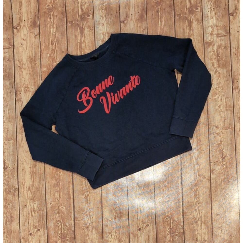 J.Crew Bonne Vivante Sweatshirt - Blue - Original Classic - French- Size XXS